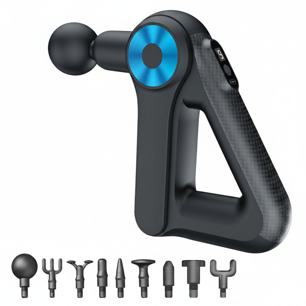 Pistolet de massage de couleur bleue