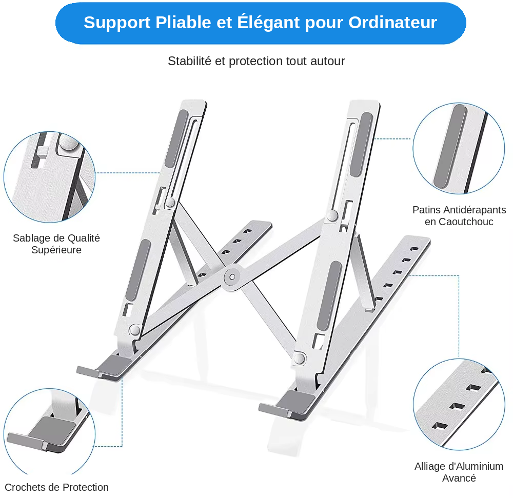  Support ordinateur portable pliable elegant